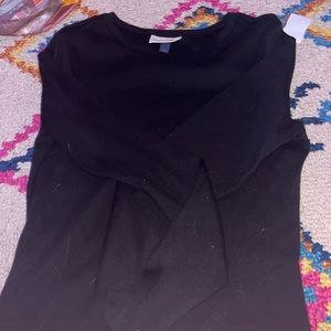 black ribbed long sleeve